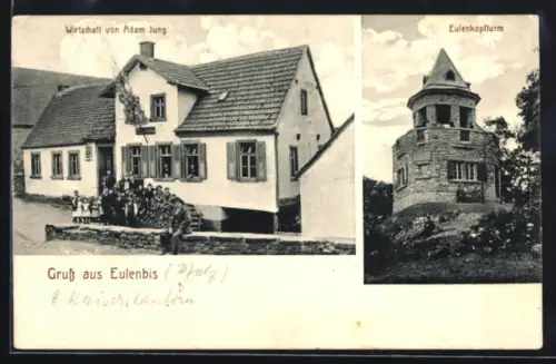 AK Eulenbis, Gasthaus v. Adam Jung, Eulenkopfturm