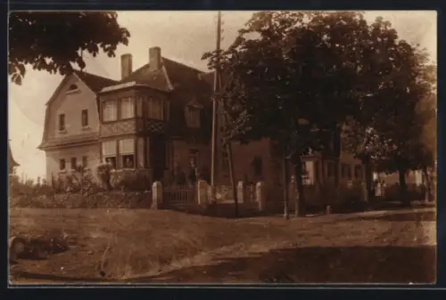 Foto-AK Mühlhausen /Thür., Haus & Strasse Goetheweg 116