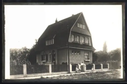 Foto-AK Mühlhausen /Thür., Villa und Strasse Kettengasse 27