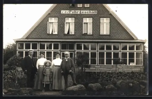 Foto-AK Lübeck, Fuhrgeschäft H. Klopt