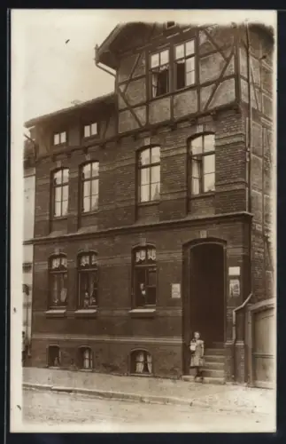 Foto-AK Mühlhausen /Thür., Haus in der Mittelstrasse 5