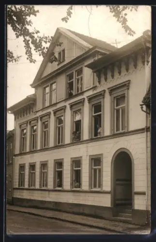 Foto-AK Mühlhausen /Thür., Wohnhaus in der Schaffentorstrasse 1