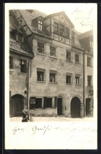 Foto-AK Nürnberg, Haus & Geschäft Johann Greetsch