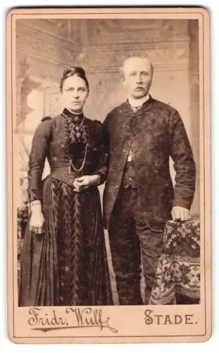 Fotografie Fridr. Wulff, Stade, Hökerstrasse, Porträt eines Paares