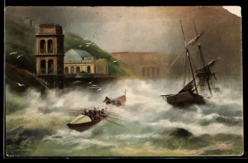 AK Scarborough, Wreck of the Coupland 1861, Seenotrettung