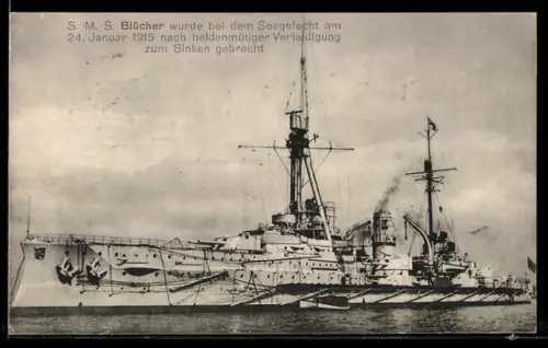 AK Kriegsschiff S.M.S. Blücher