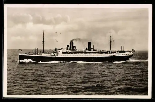 AK Dampfer Stuttgart vom Norddeutschem Lloyd auf hoher See, Passagierschiff
