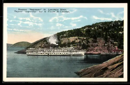 AK Dampfer Saguenay at St. Lawrence River