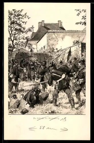 AK Die Schlacht bei Weissenburg am 4.8.1870