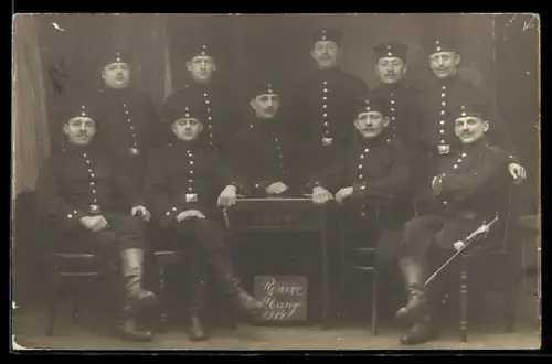 Foto-AK Gruppenaufnahme von Reservisten