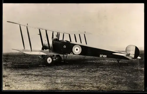 AK Britisches Flugzeug vom Typ Avro 504k