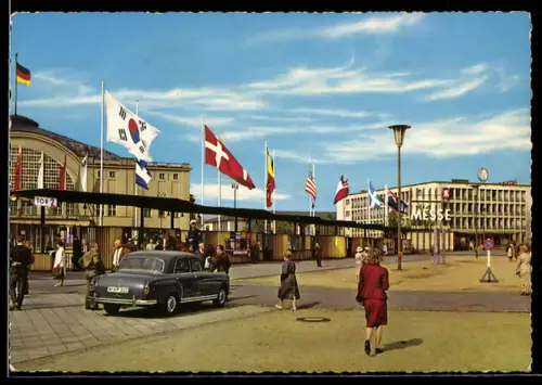 AK Frankfurt /Main, Internationale Messe, Eingang zum Messegelände