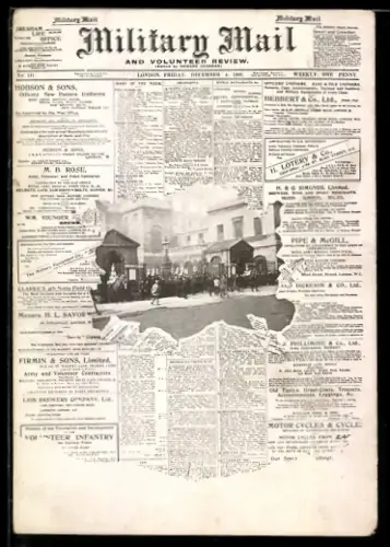 AK Military Mail 1903 mit Strassenpartie