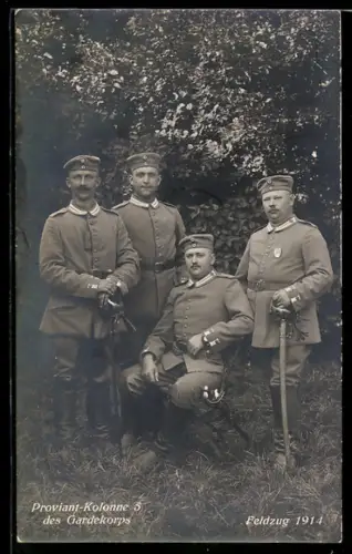 AK Proviant-Kolonne 5 des Gardekorps im Feldzug 1914