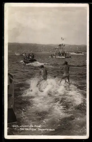 AK Juan-les-Pins, Wasserskifahren auf dem See