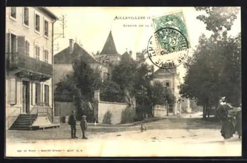 AK Aillevillers, Terminus Hotel, Avenue de la Gare