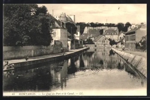 AK Montargis, Le Quai du Port et le Canal