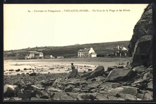 AK Plougasnou, Trégastel-Primel, un Coin de la Plage et les Hôtels