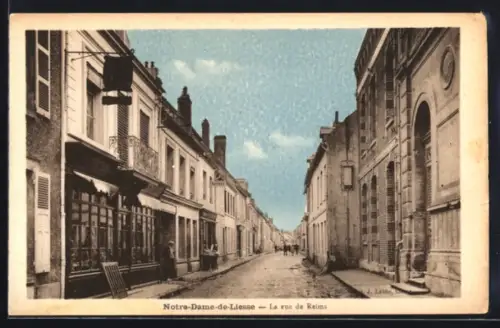 AK Notre-Dame-de-Liesse, La Rue de Reims