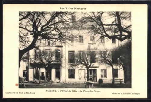 AK Nomeny, L`Hôtel de Ville et la Place des Ormes