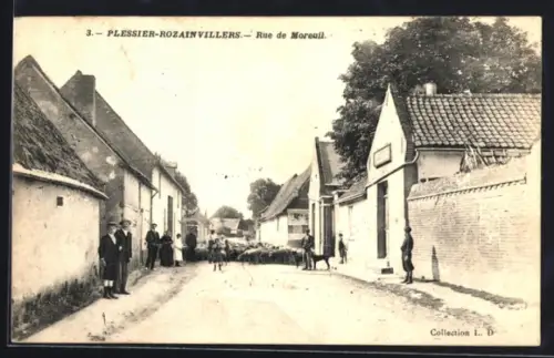 AK Le Plessier-Rozainvillers, Rue de Moreuil