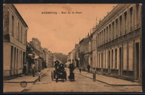 AK Audruicq, Rue de la Gare
