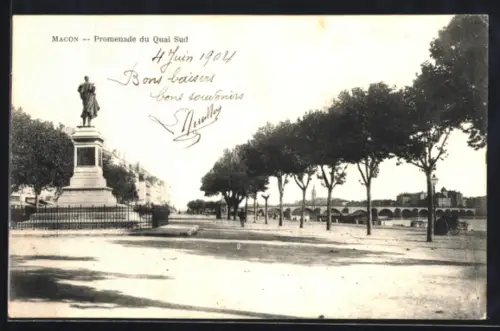 AK Macon, Promenade du Quai Sud