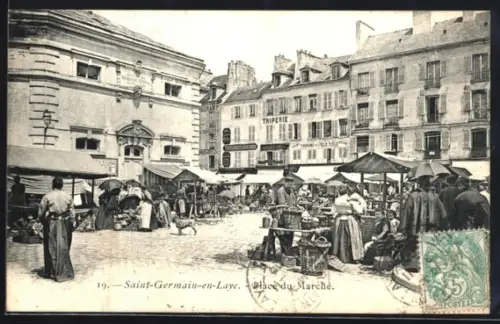 AK Saint-Germain-en-Laye, Place du Marché