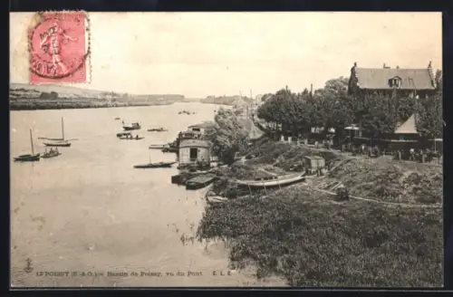 AK Poissy /S.-et-O., Bassin de Poissy, vu du Pont