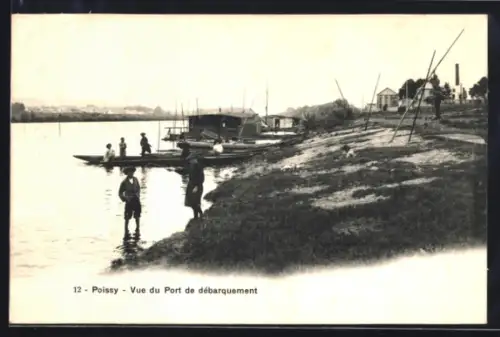 AK Poissy, Vue du Port de débarquement