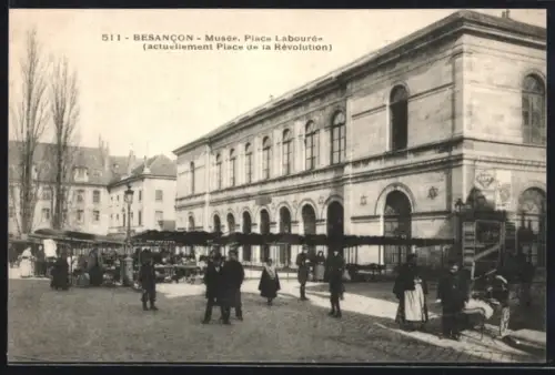 AK Besancon, Musée, Place Labourée