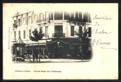 AK Chalon-sur-Saône, Grand bazar de l`Obélisque