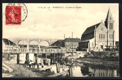 AK Wimereux, Le Pont et l`Église