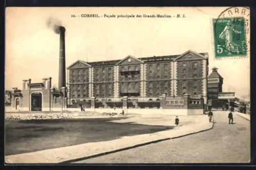 AK Corbeil, Facade principale des Grands-Moulins