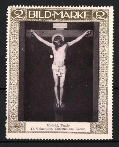 Reklamemarke Madrid, Christus am Kreuz, D. Velazquez