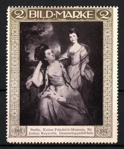 Reklamemarke Berlin, Kaiser Friedrich-Museum, Sir Joshua Reynolds, Damendoppelbildnis