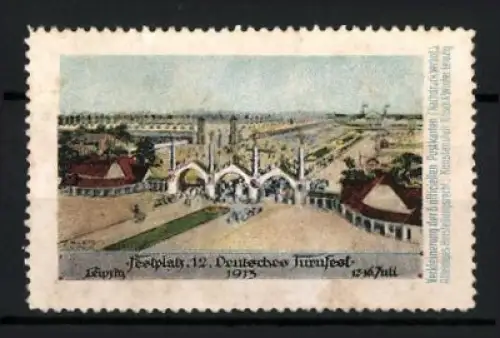 Reklamemarke Leipzig, 12. Deutsches Turnfest 1913, Festplatz