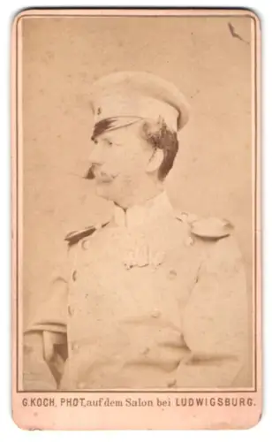 Fotografie G. Koch, Ludwigsburg, Oberleutnant Constantin von Bayer-Ehrenberg in Uniform