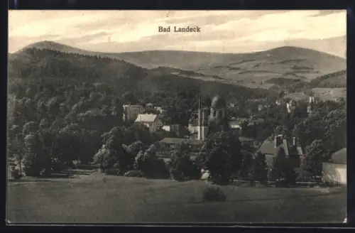 AK Bad Landeck, Ortsansicht mit Umgebung