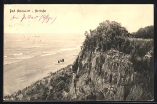 AK Bad Neuhäuser, Hochufer mit Strandblick