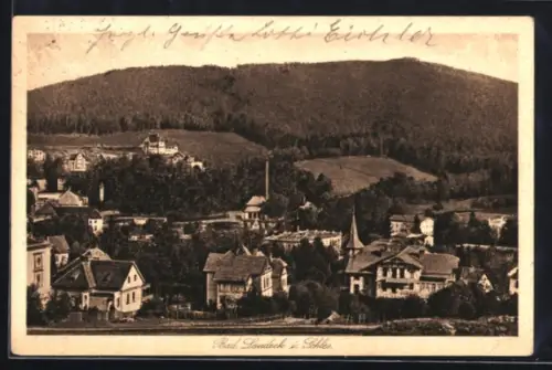 AK Bad Landeck i. Schles., Teilansicht aus der Vogelschau