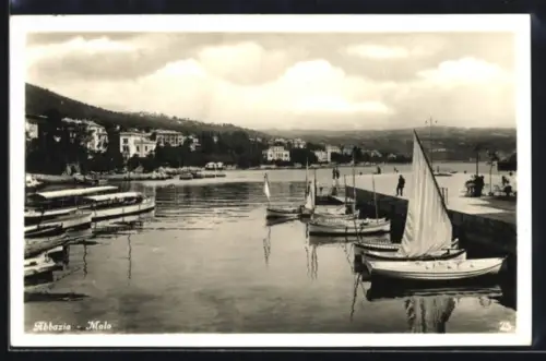 AK Abbazia, Molo, Panorama