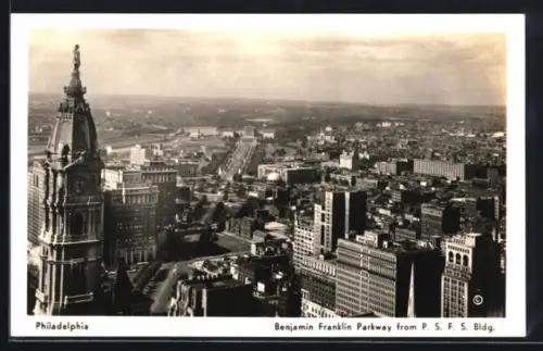 AK Philadelphia, PA, Benjamin Franklin Parkway from PSFS Bldg.