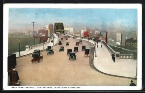 AK Cleveland, OH, High Level Bridge, Looking East