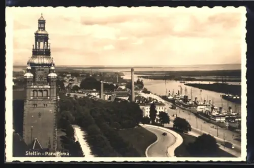 AK Stettin, Blick auf die Hakenterrasse