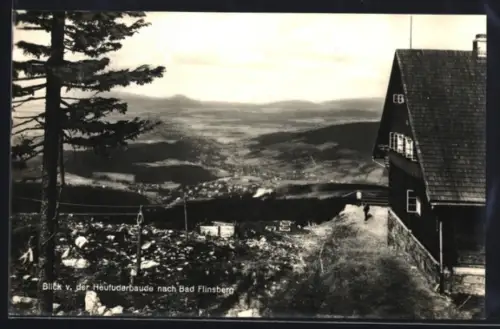 AK Heufuderbaude, Inhaber A. Kober, Totalansicht mit Bad Flinsberg