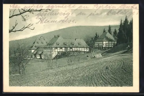 AK Bad Flinsberg, Blick auf die Kesselschlossbaude