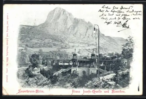 AK Sauerbrunn-Bilin, Franz Josefs-Quelle und Borschen