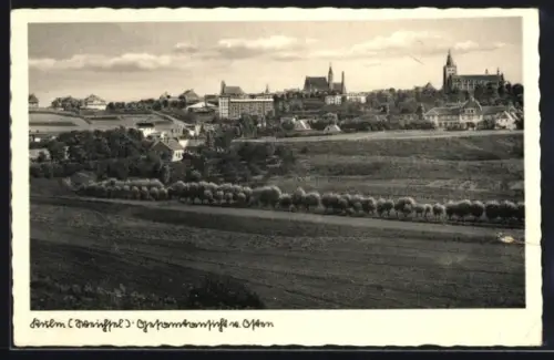 AK Kulm /Weichsel, Totalansicht des Ortes von Osten
