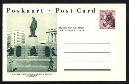 AK Pretoria, Krugerstandbeeld, Ganzsache